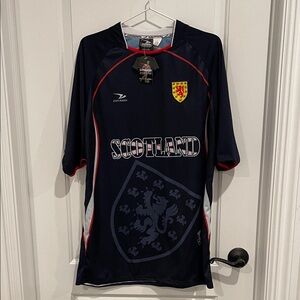 Diadora Navy Football Jersey with Red and White Accents